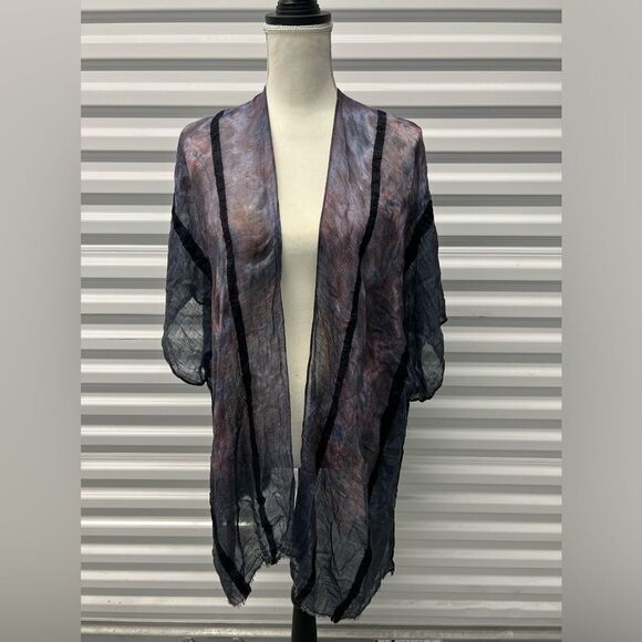 Marcus Adler Sheer Multicolor Kimono Cardigan - Picture 1 of 6